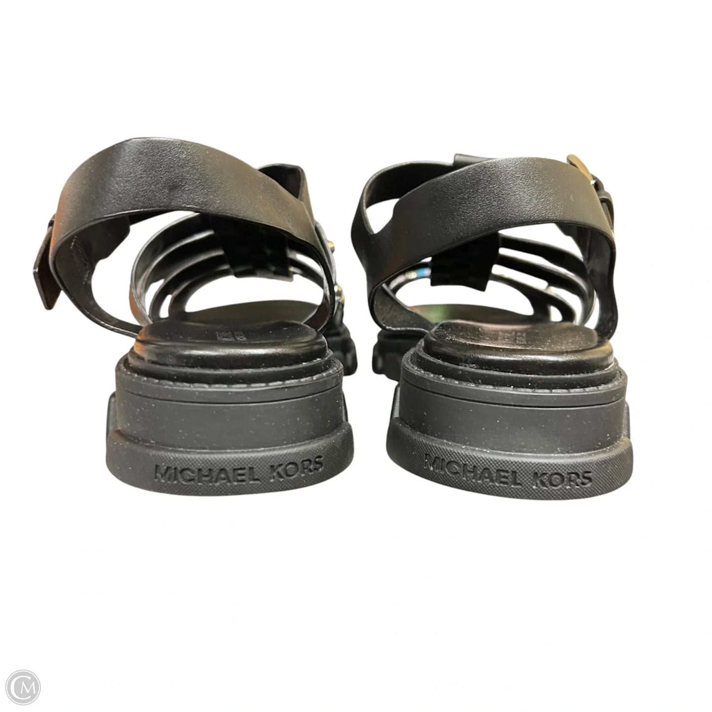 Sandals Flats By Michael By Michael Kors In Black, Size: 10