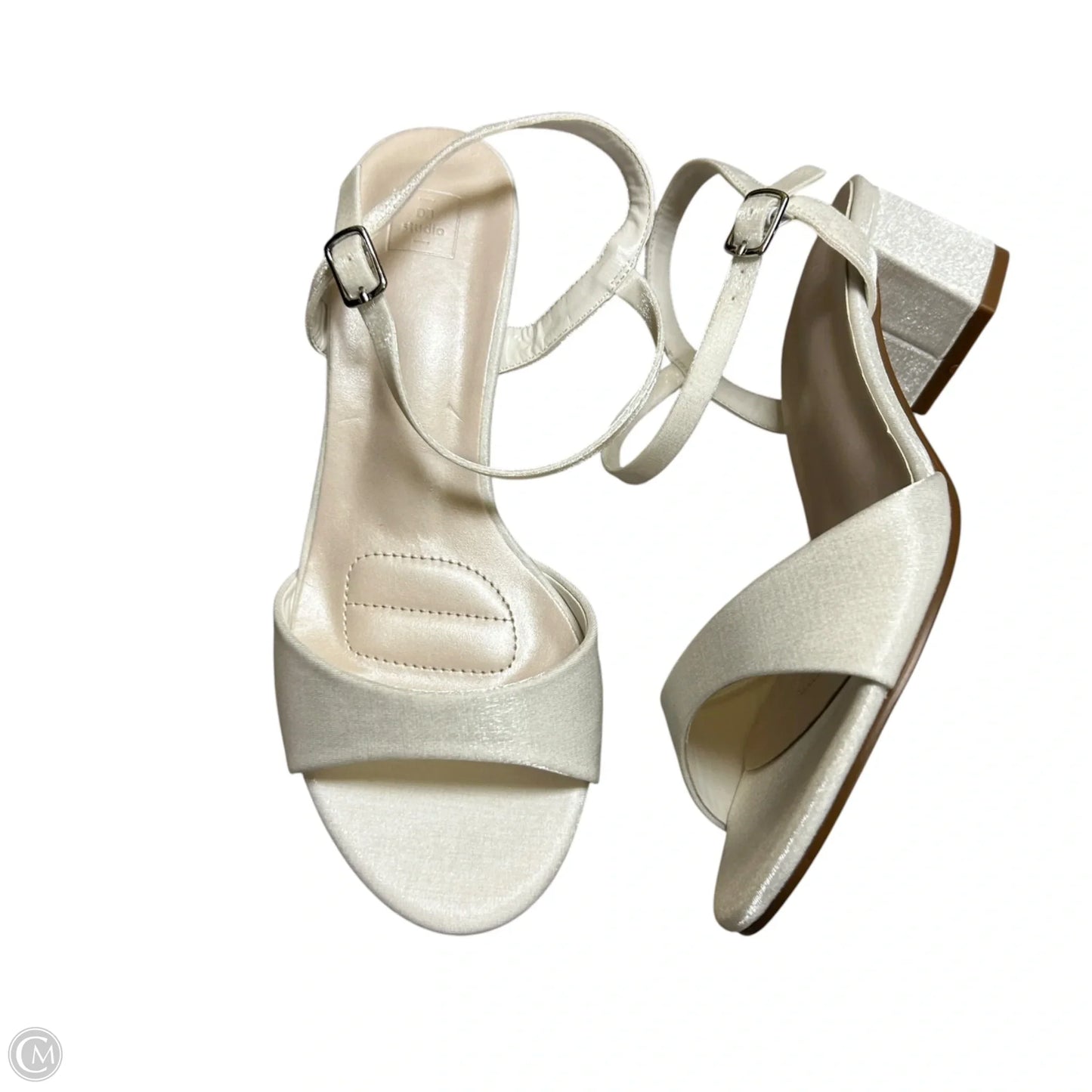 Sandals Heels Block By Db Studio In White, Size: 7.5w