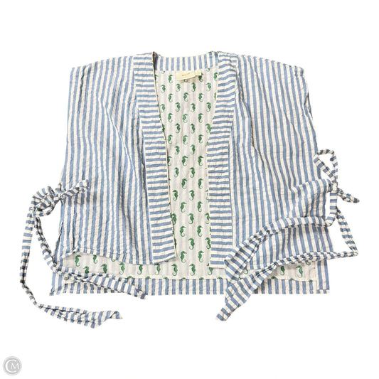 Cardigan By Maeve In Blue & White, Size: Osfm