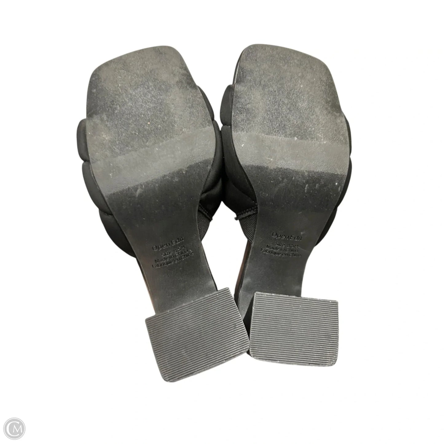 Sandals Heels Block By Open Edit In Black, Size: 8.5