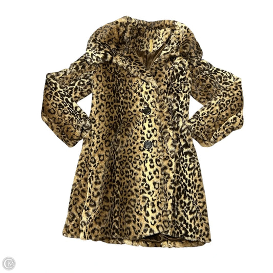 Coat Faux Fur & Sherpa By Johnston & Murphy In Animal Print, Size: S