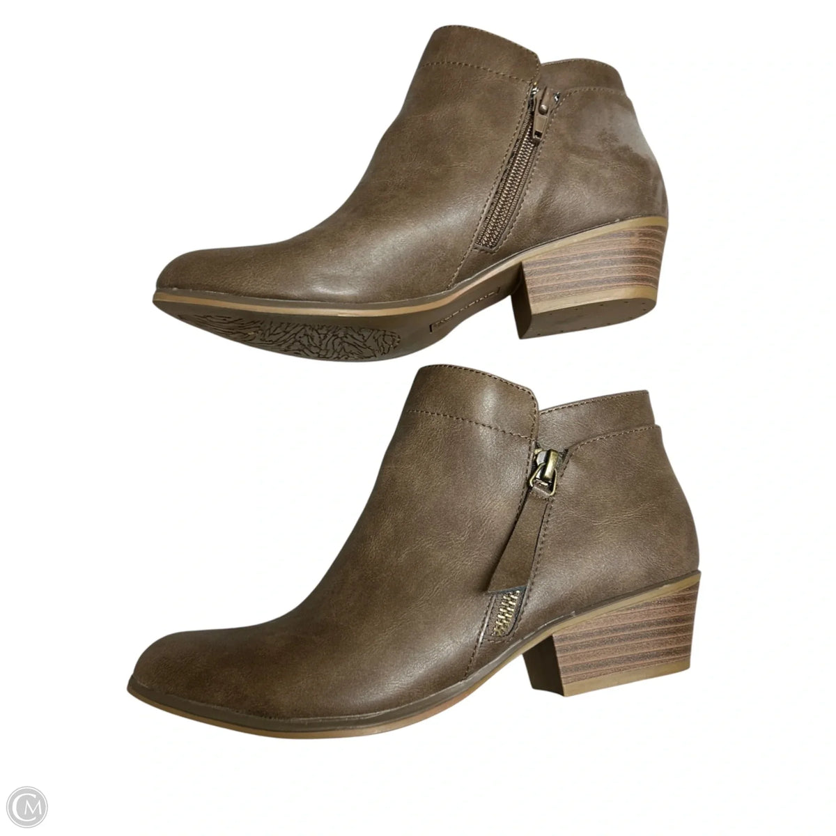 Boots Ankle Heels By Union Bay In Brown, Size: 6