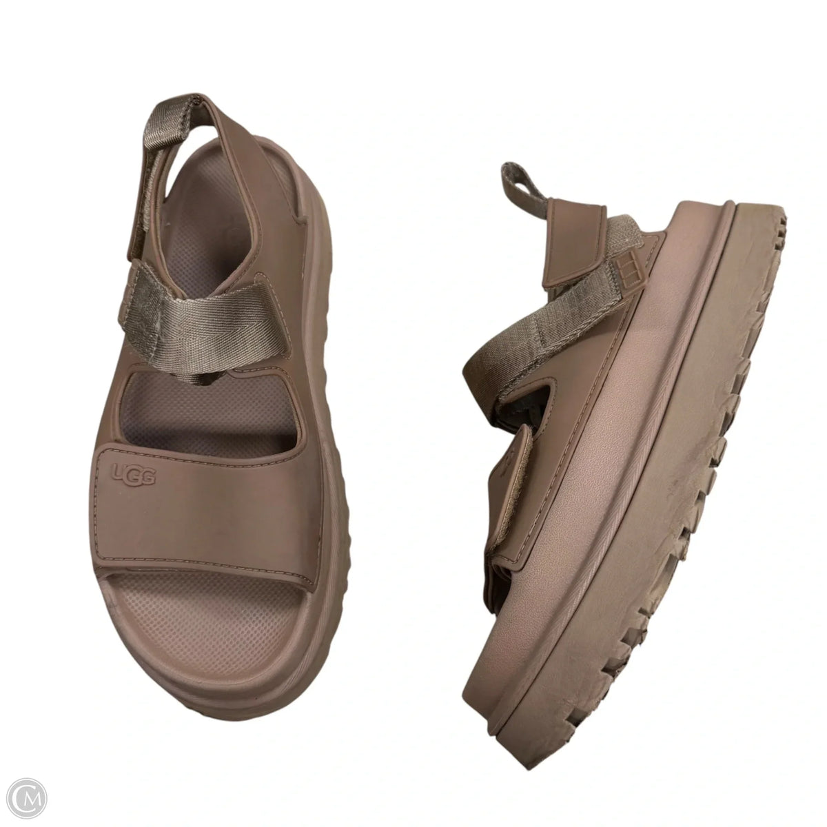 Sandals Designer By Ugg In Brown, Size: 9