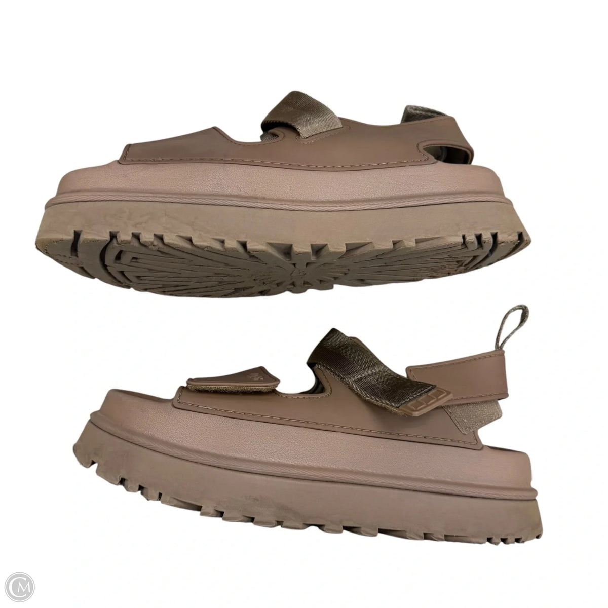 Sandals Designer By Ugg In Brown, Size: 9