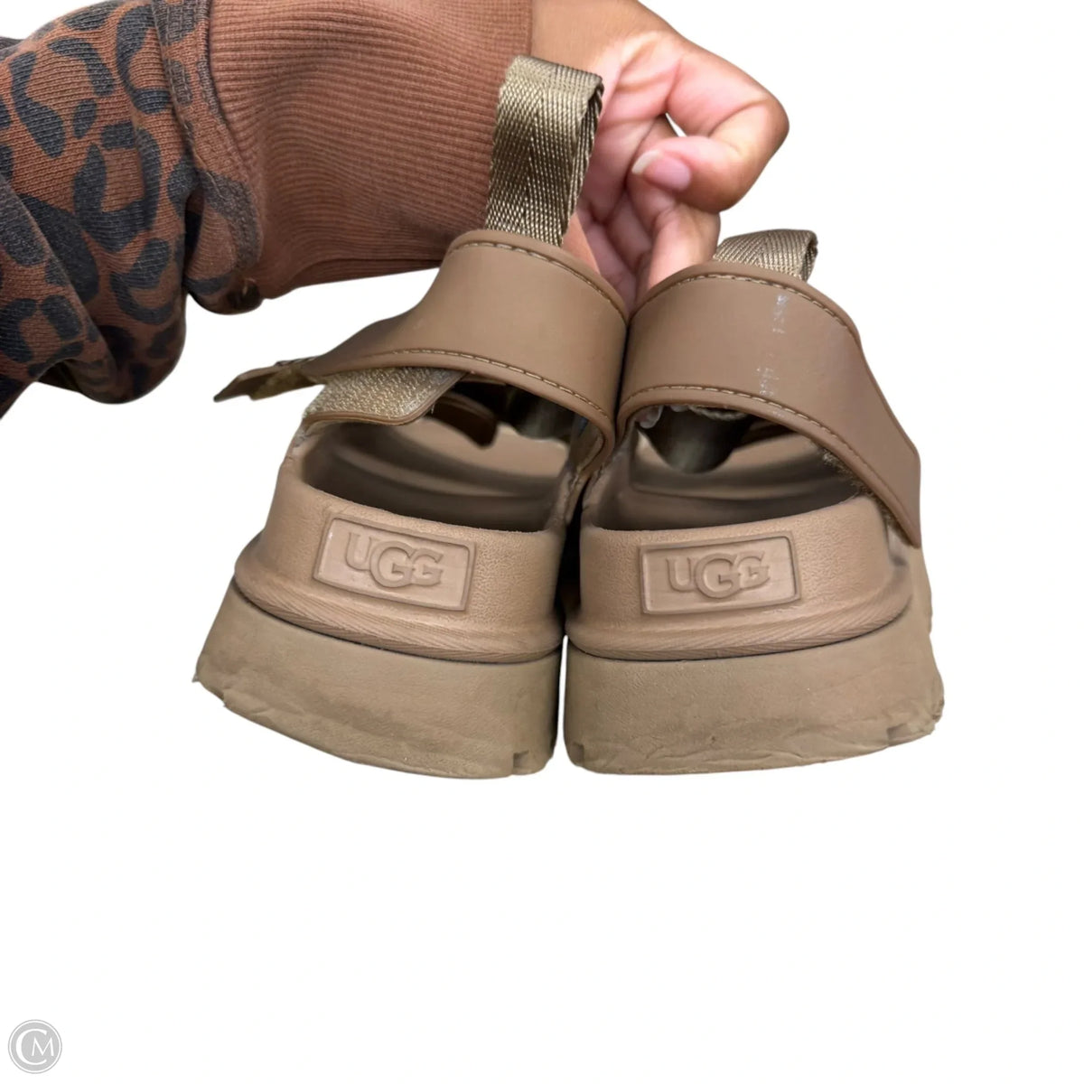 Sandals Designer By Ugg In Brown, Size: 9