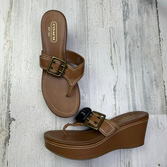 Sandals Heels Wedge By Coach  Size: 9