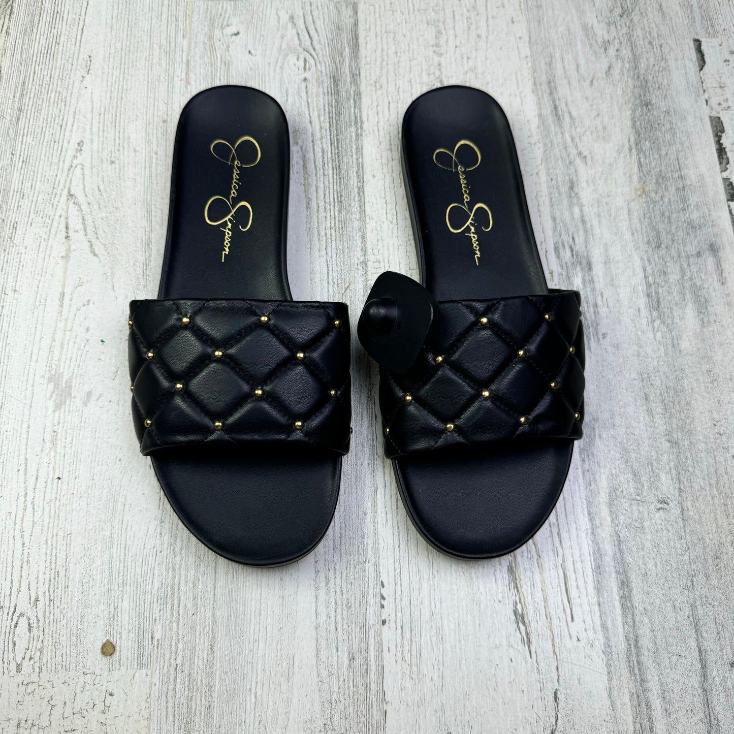 Black Sandals Flats Jessica Simpson, Size 8