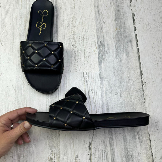 Black Sandals Flats Jessica Simpson, Size 8