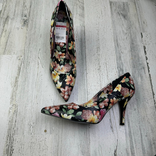 Floral Print Shoes Heels Stiletto Nine West, Size 8.5