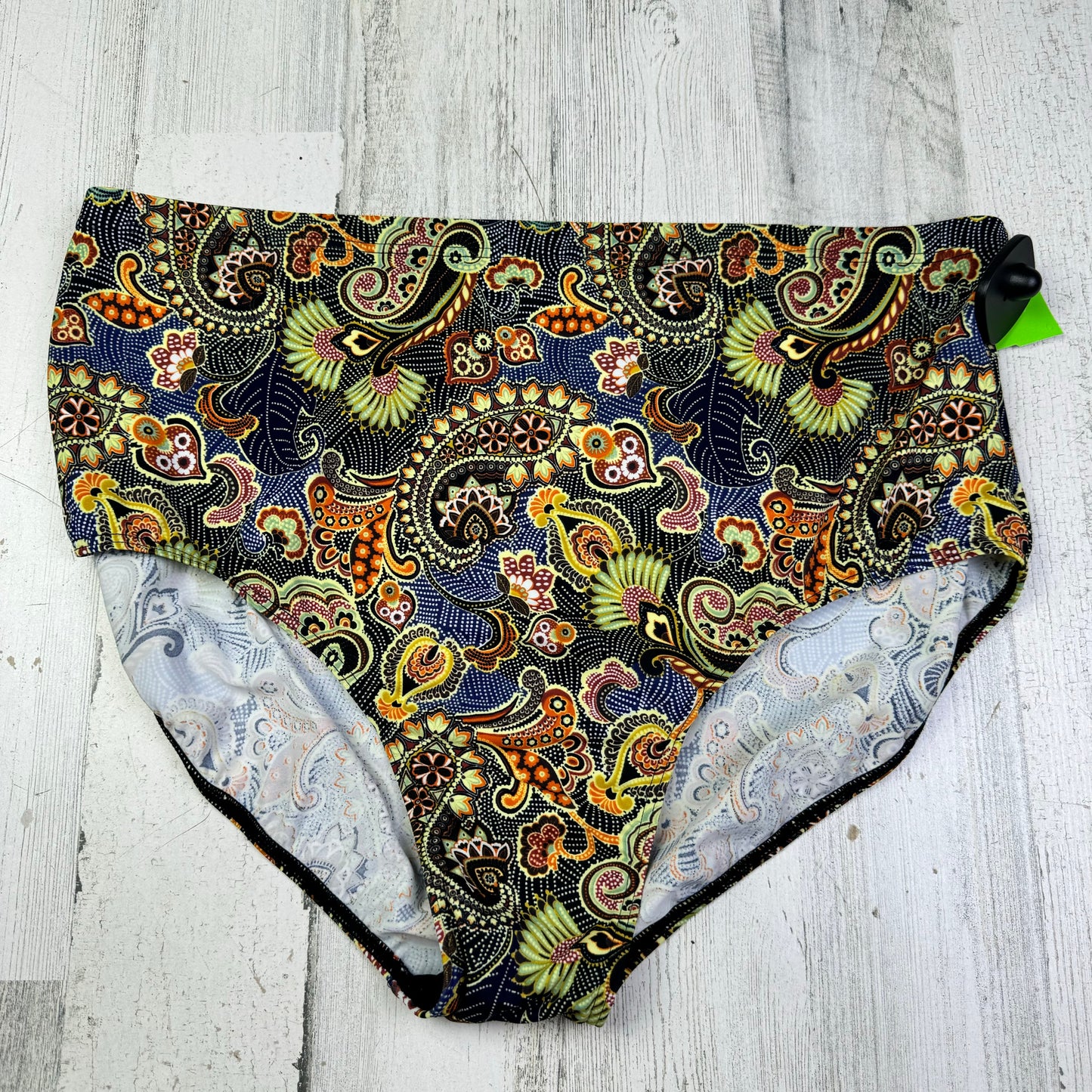 Brown & Green Swimsuit Bottom Clothes Mentor, Size 2x