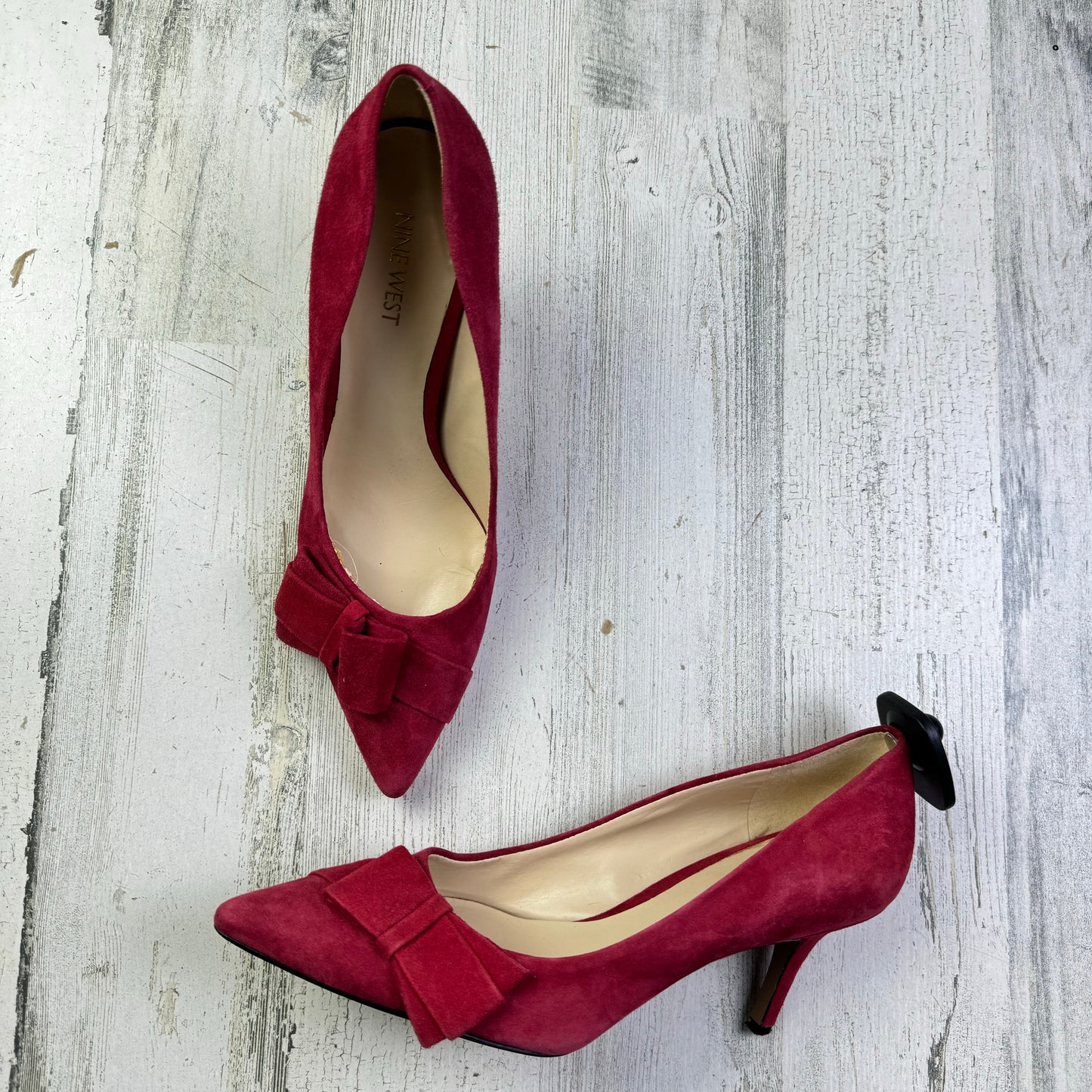 Shoes Heels Stiletto By Nine West In Red, Size: 8.5