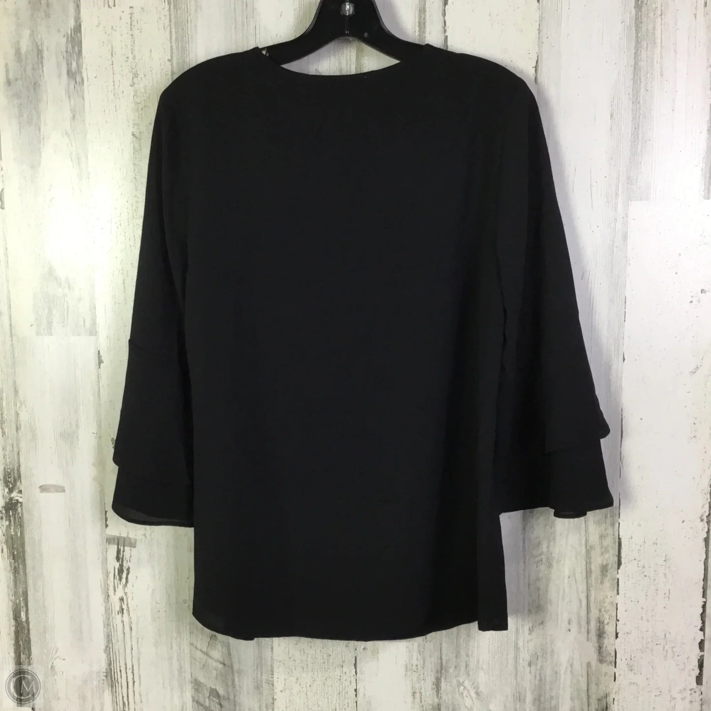 Blouse 3/4 Sleeve By Anne Klein In Black, Size: S
