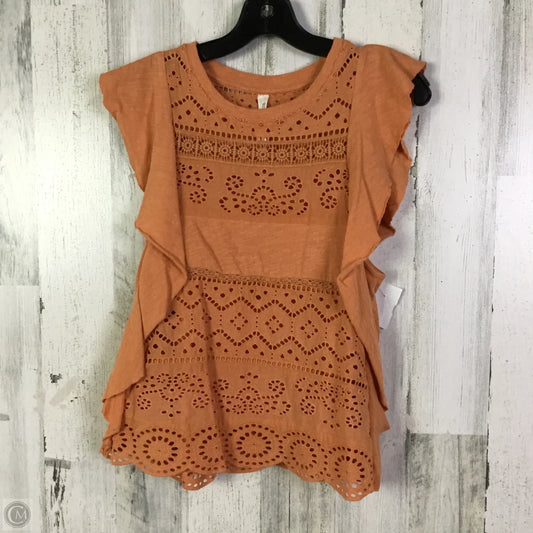 Top Sleeveless By Anthropologie In Orange, Size: S