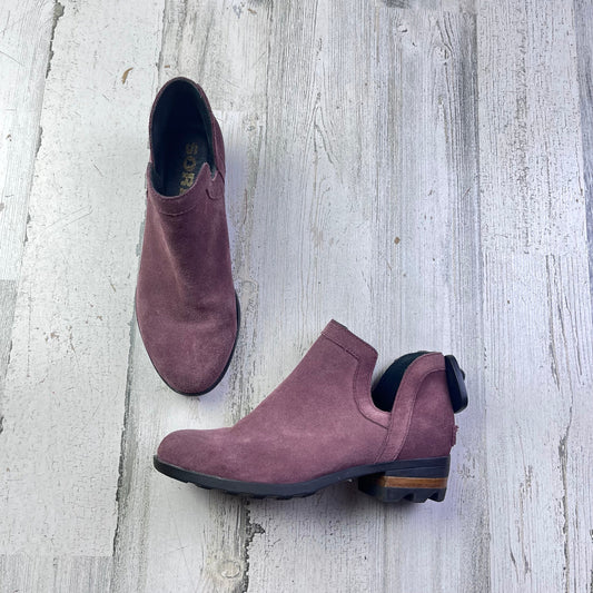 Boots Ankle Flats By Sorel In Purple, Size: 5.5