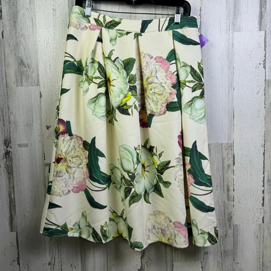 Cream Skirt Midi Alya, Size 14