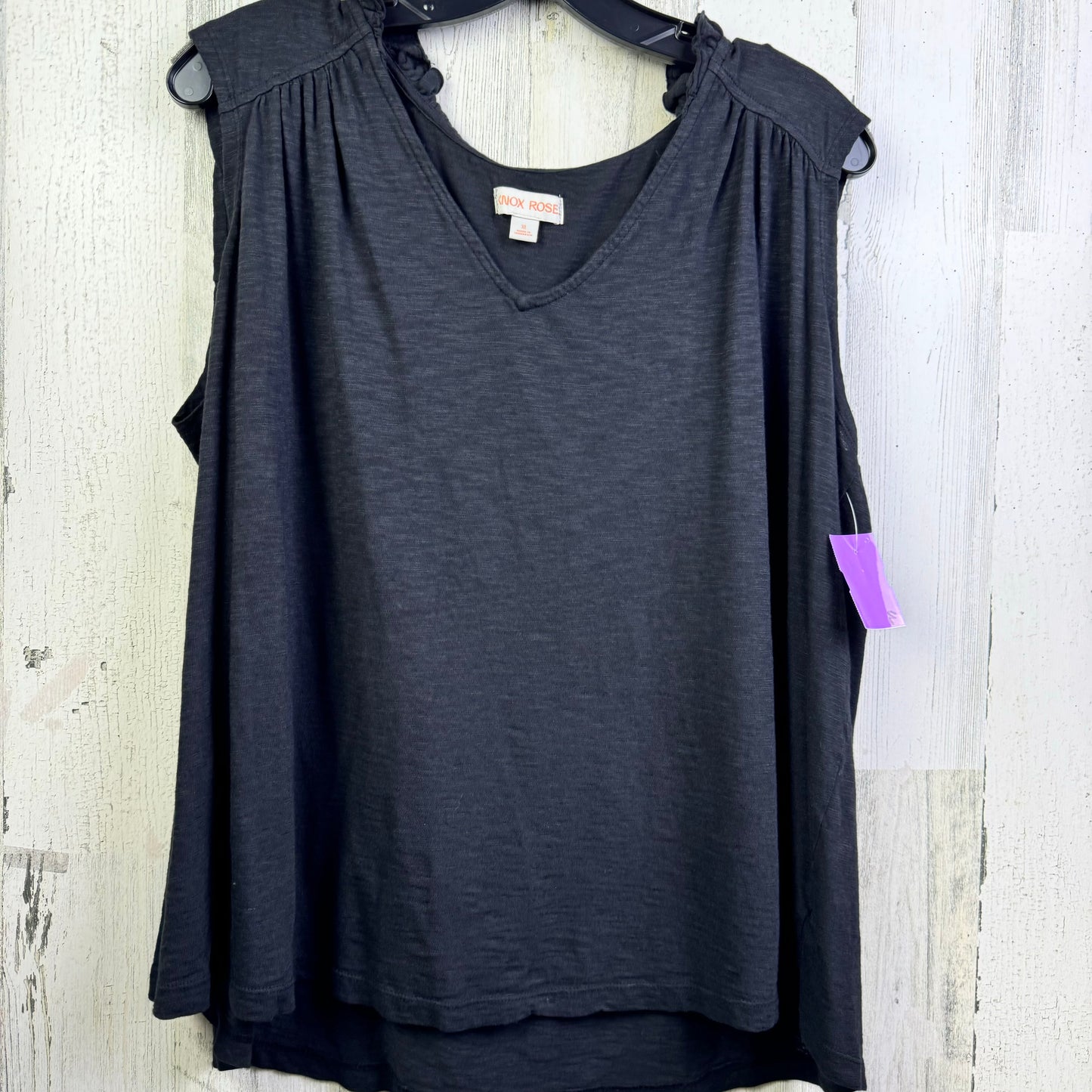 Black Top Sleeveless Knox Rose, Size Xl