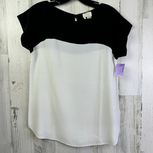 Black & White Top Short Sleeve Kate Spade, Size Xxs