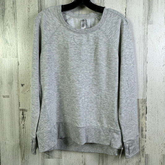 Athletic Sweatshirt Crewneck By 90 Degrees By Reflex In Grey, Size: M