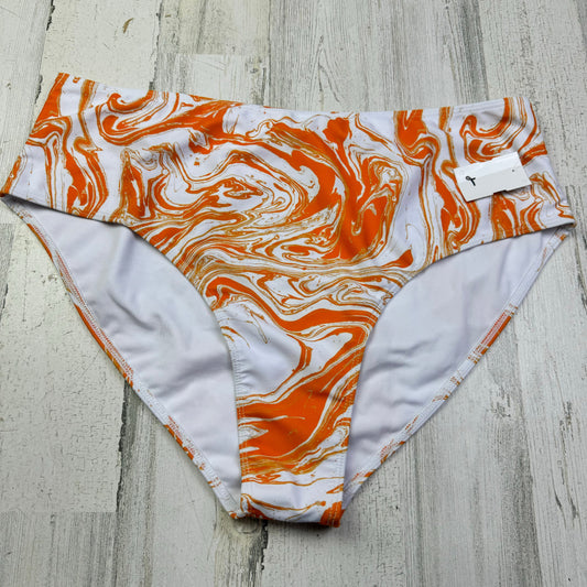 Orange & White Swimsuit Bottom Shein, Size 3x
