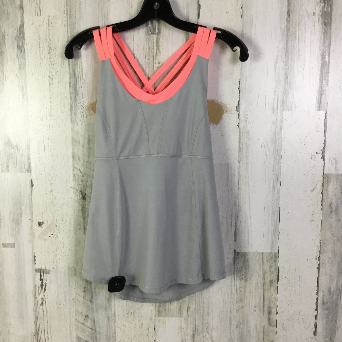 Athletic Tank Top By Lululemon In Grey & Pink, Size: 8