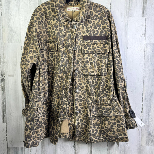 Animal Print Jacket Denim Free People, Size M