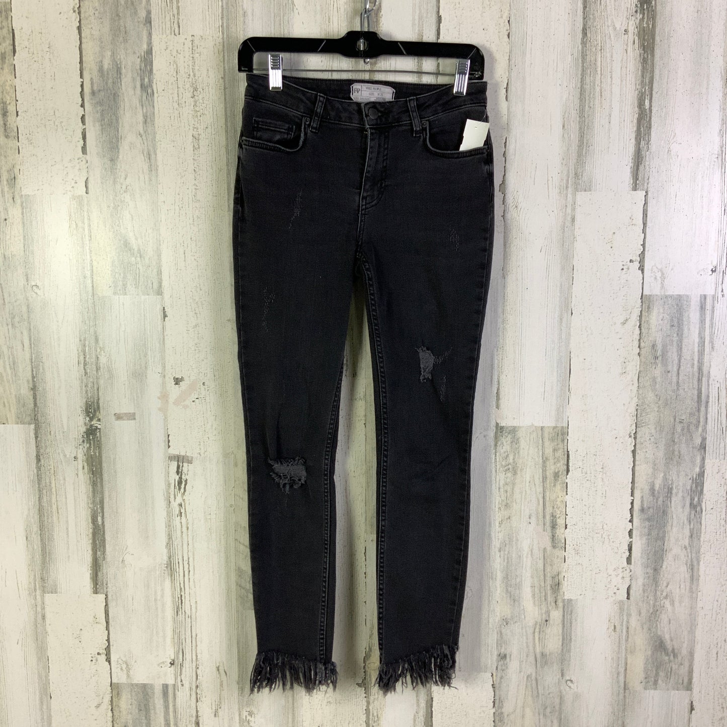 Jeans Skinny By Free People In Grey Denim, Size: 0