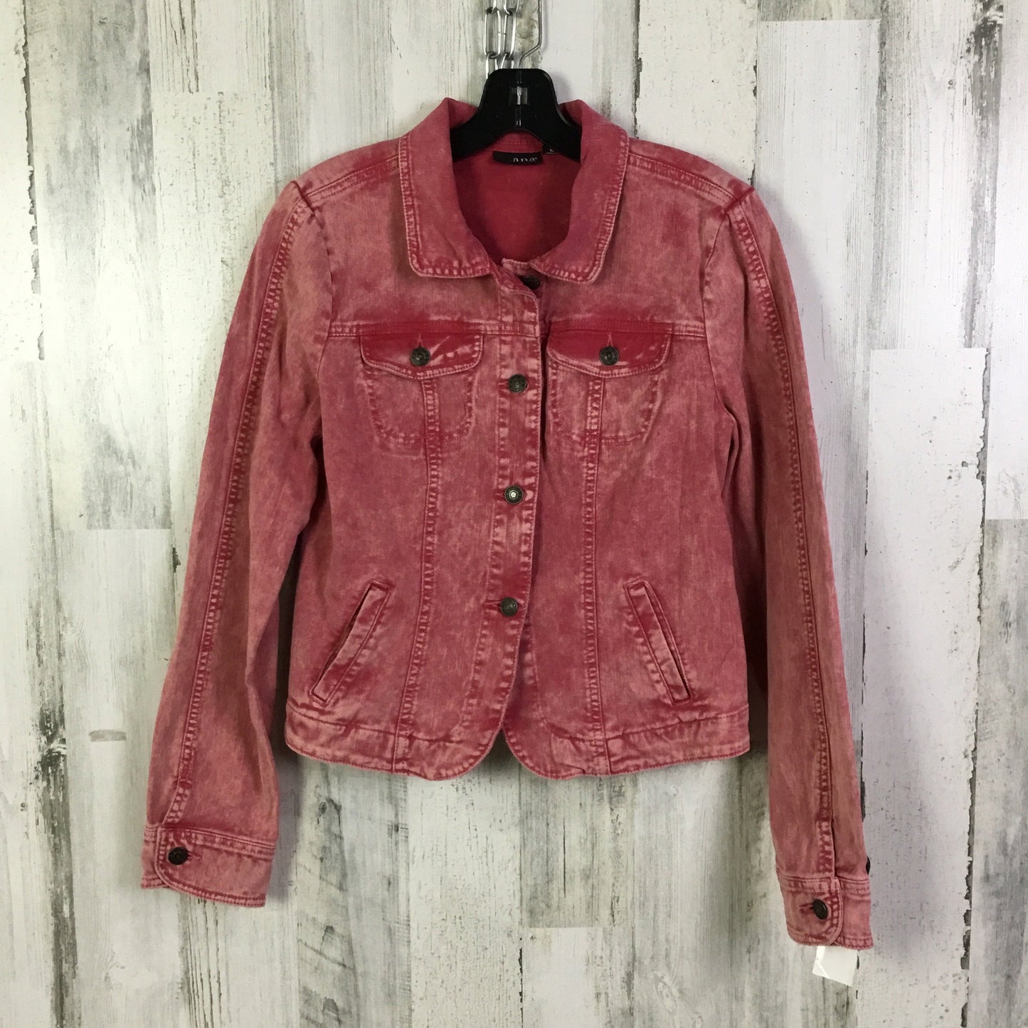 Jacket Denim By Ana In Red Denim, Size: M