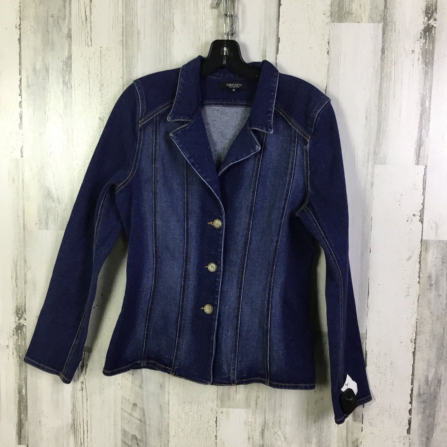 Jacket Denim By Karen Kane In Blue Denim, Size: M