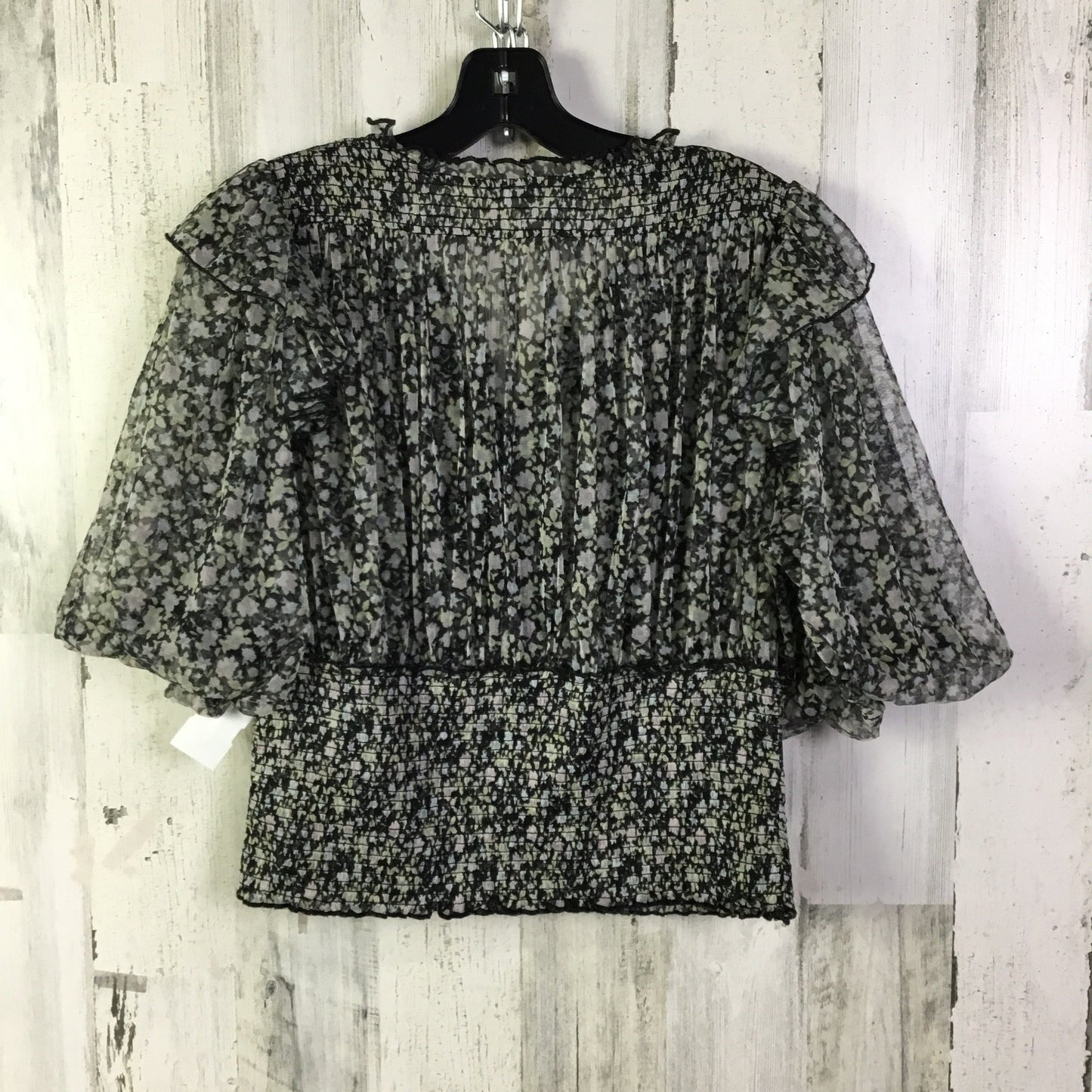 Top Short Sleeve By Free People In Floral Print, Size: Xl