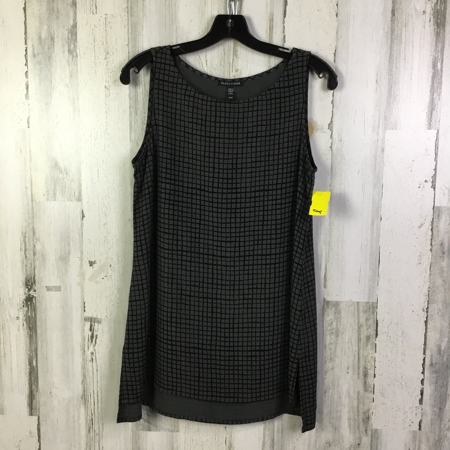 Top Sleeveless Basic By Eileen Fisher In Black & Grey, Size: Xs