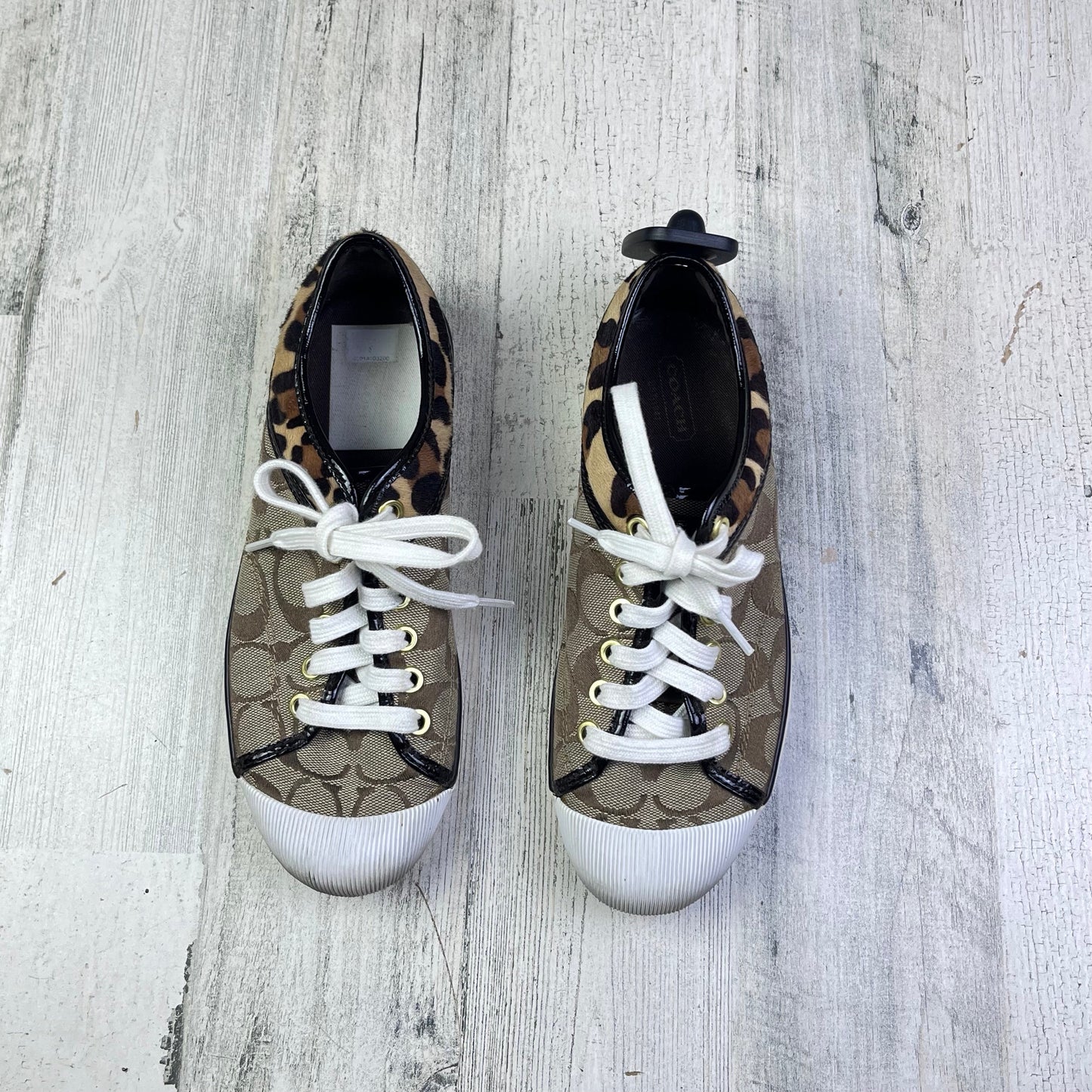 Shoes Sneakers By Coach In Animal Print, Size: 7