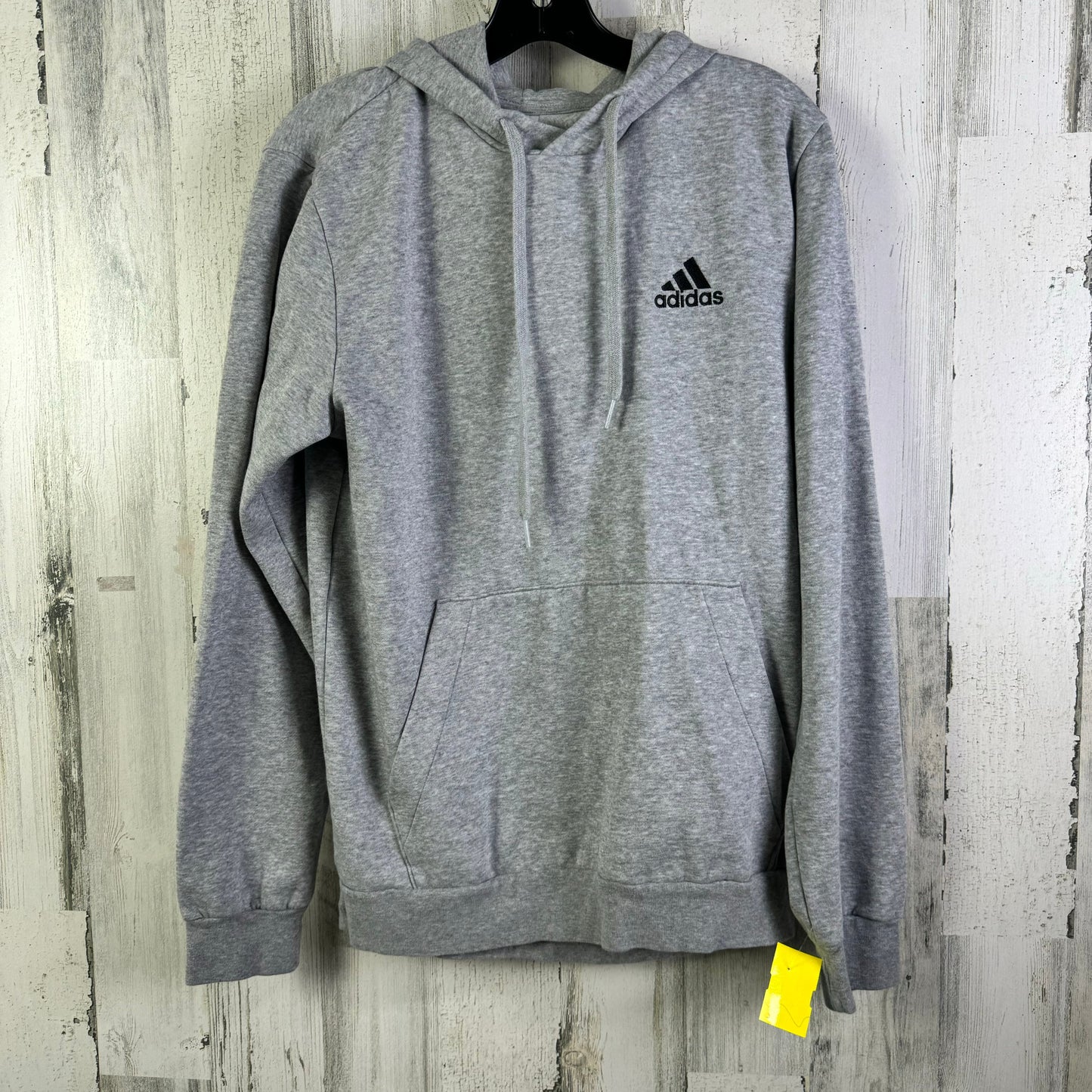 Sweatshirt Hoodie By Adidas In Grey, Size: M