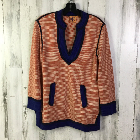 Sweater By Tory Burch In Blue Red & White, Size: M