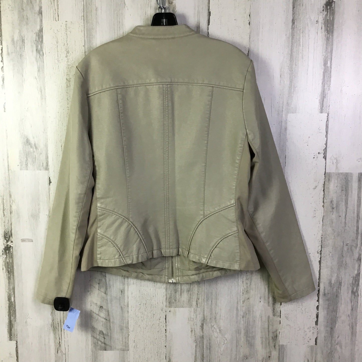 Jacket Leather By Kenneth Cole Reaction In Taupe, Size: L