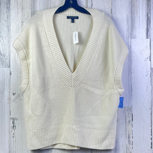 Vest Sweater By Banana Republic In Cream, Size: M