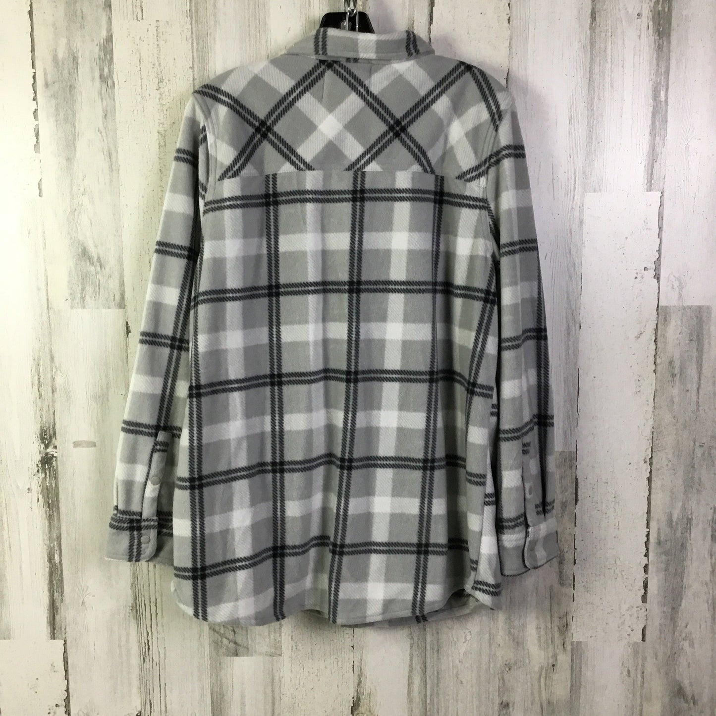 Jacket Shirt By Clothes Mentor In Grey, Size: Xl