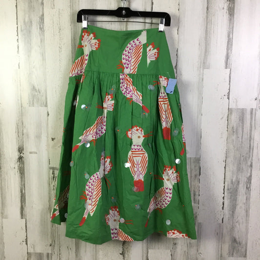 Skirt Midi By Anthropologie In Green, Size: 4