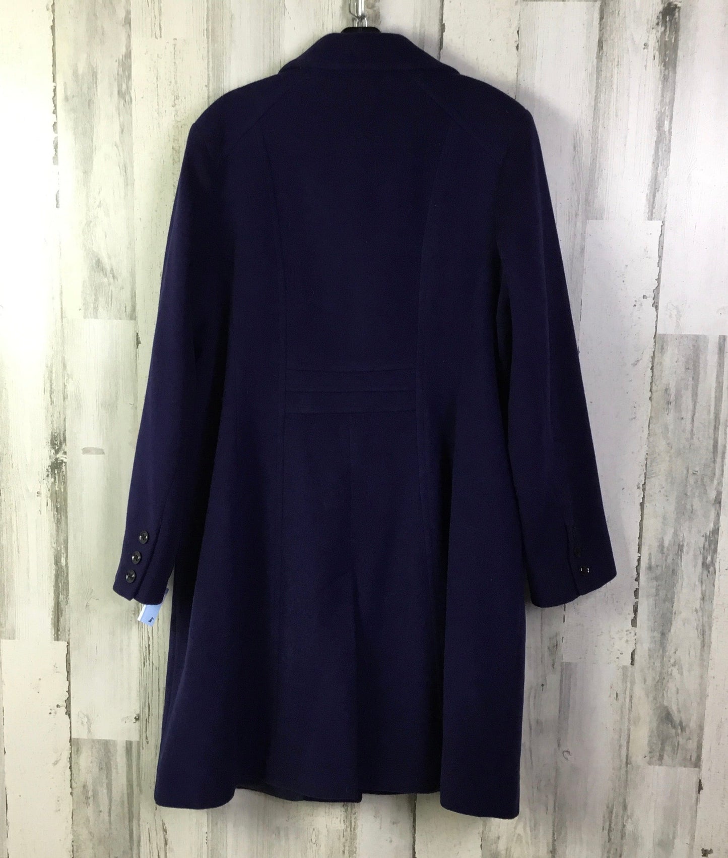 Coat Trench Coat By Anne Klein In Blue, Size: Xl