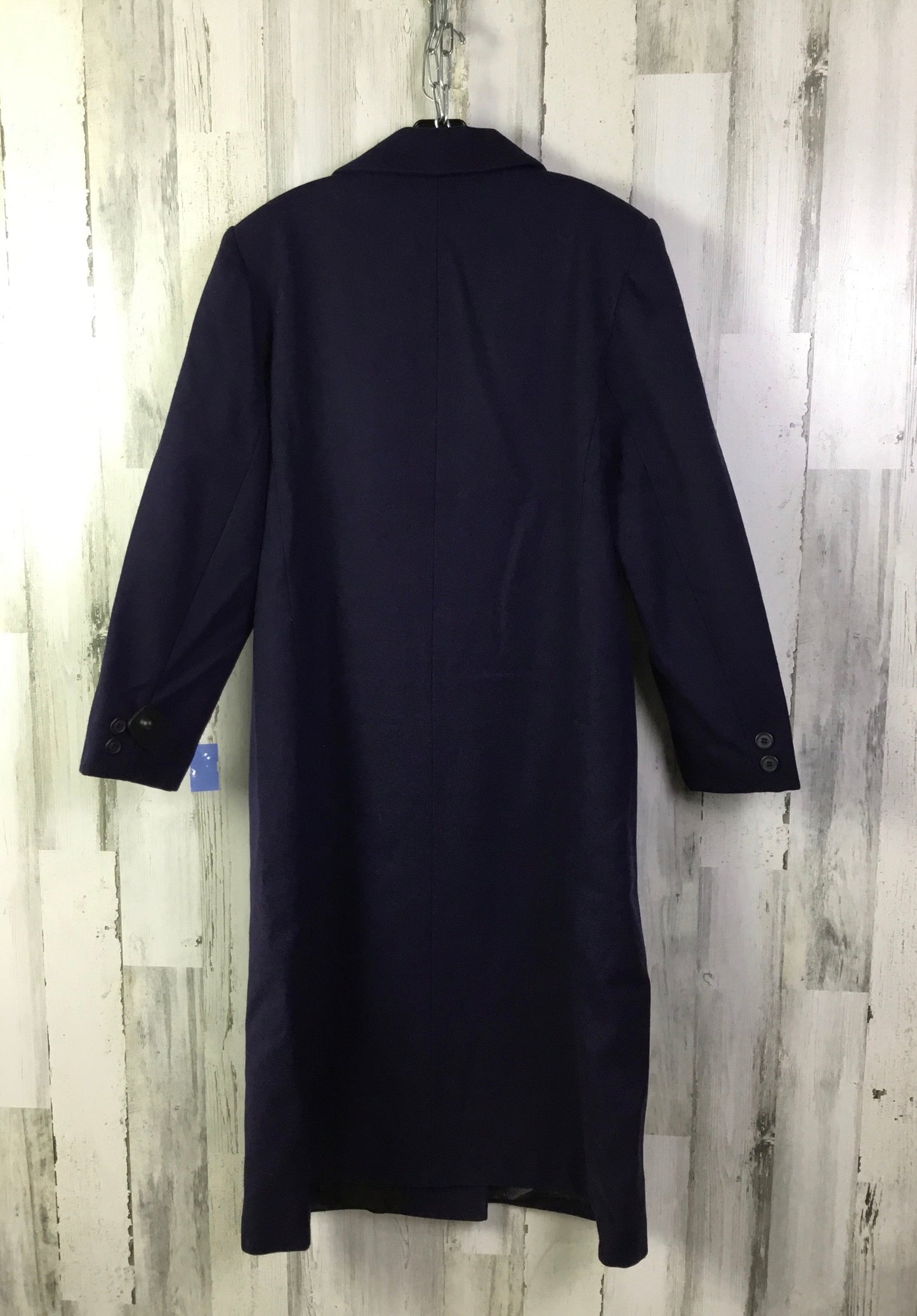 Coat Trench Coat By Clothes Mentor In Navy, Size: L