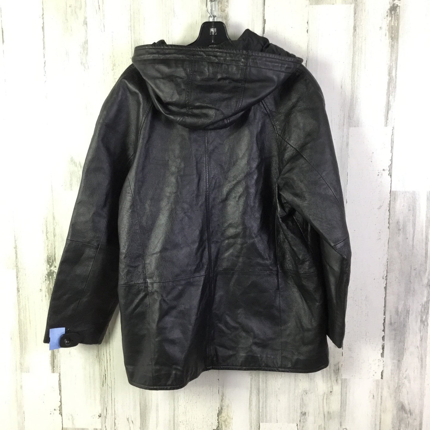 Jacket Leather By Clothes Mentor In Black, Size: 1x