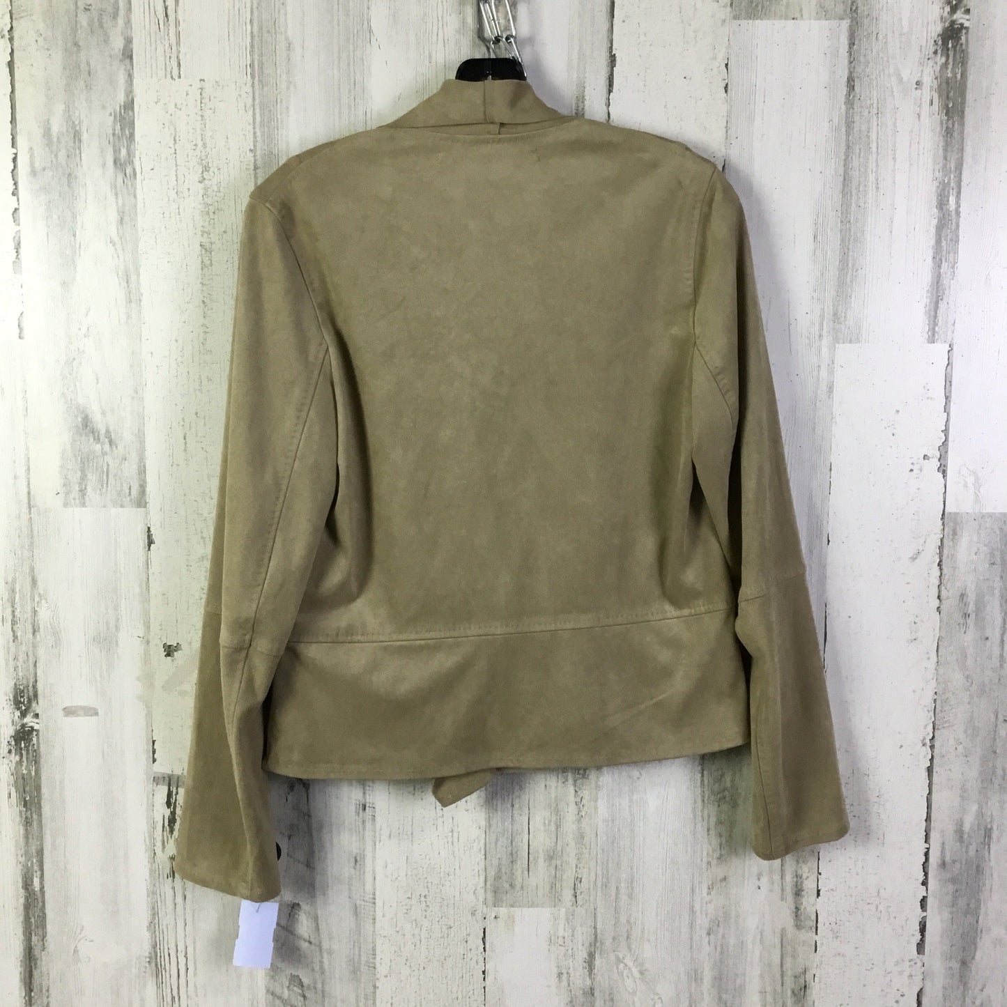 Jacket Moto By Max Studio In Tan, Size: M