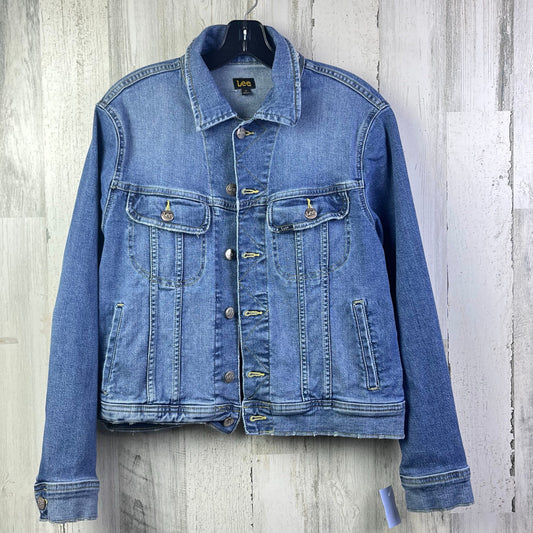 Jacket Denim By Lee In Blue Denim, Size: M