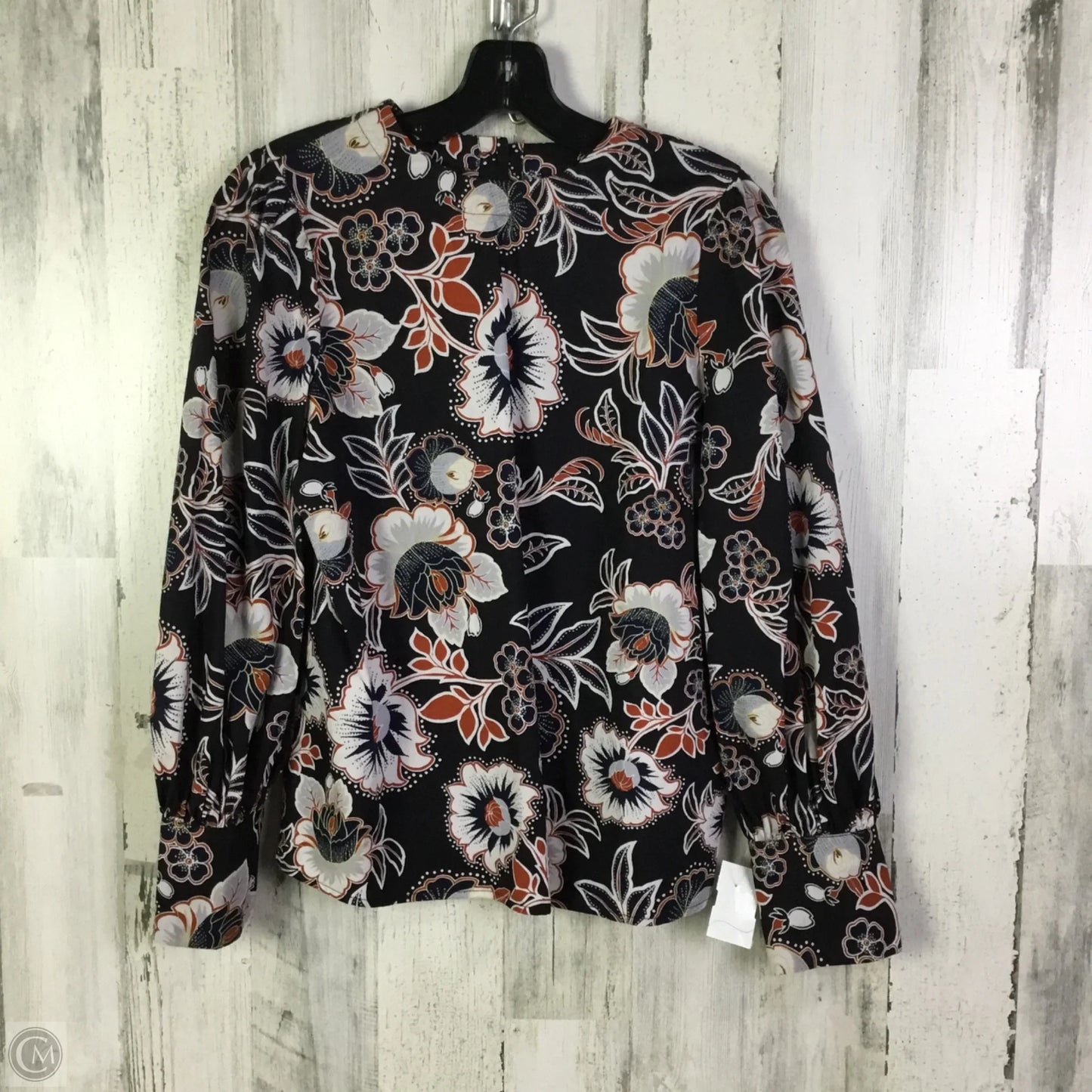 Blouse Long Sleeve By Who What Wear In Black, Size: S