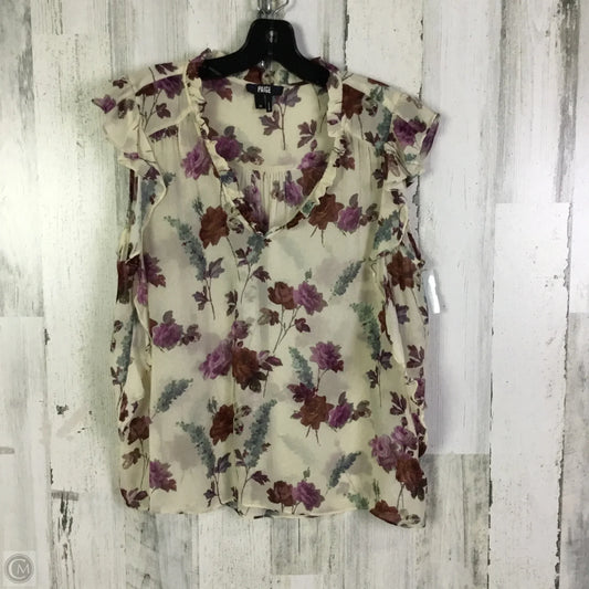 Top Sleeveless By Paige In Cream, Size: M