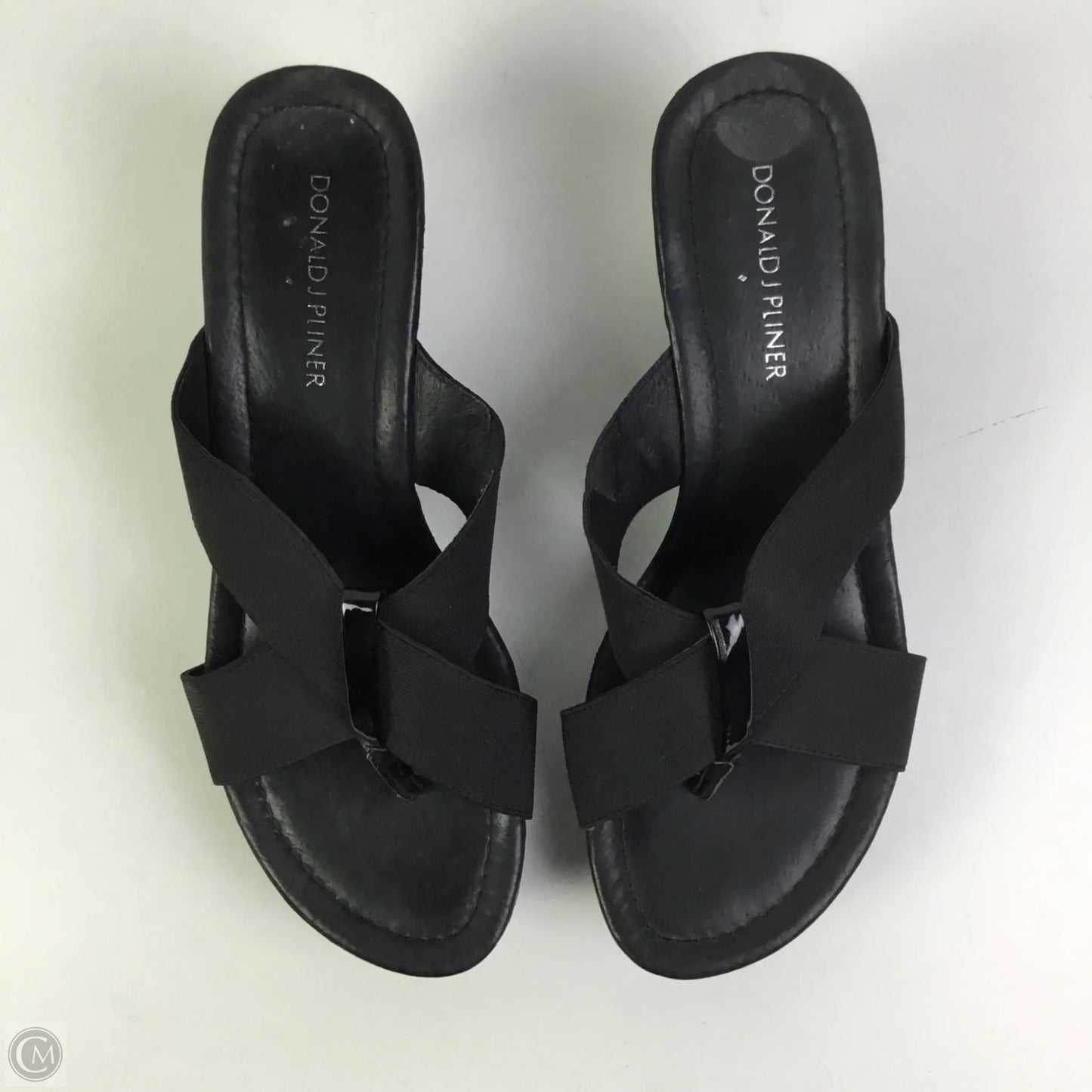 Sandals Heels Wedge By Donald Pliner In Black, Size: 7.5