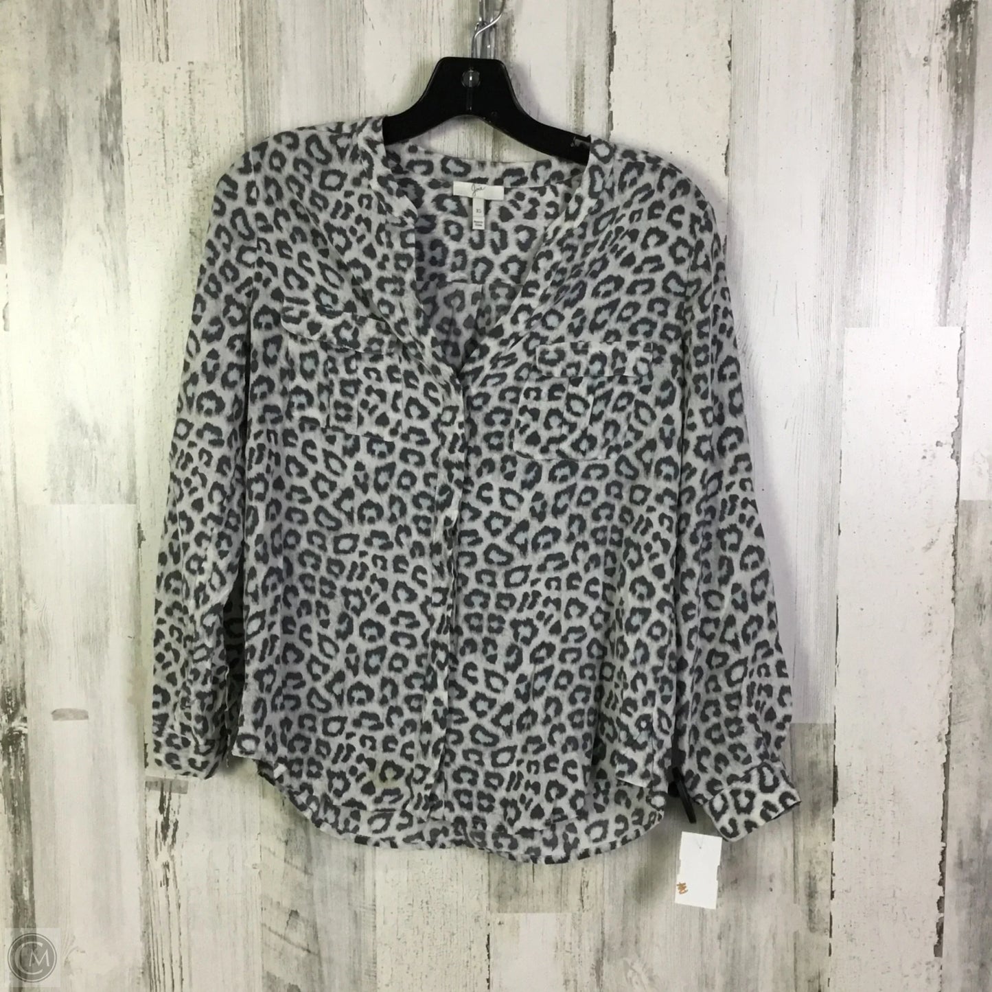 Blouse Long Sleeve By Joie In Animal Print, Size: Xs