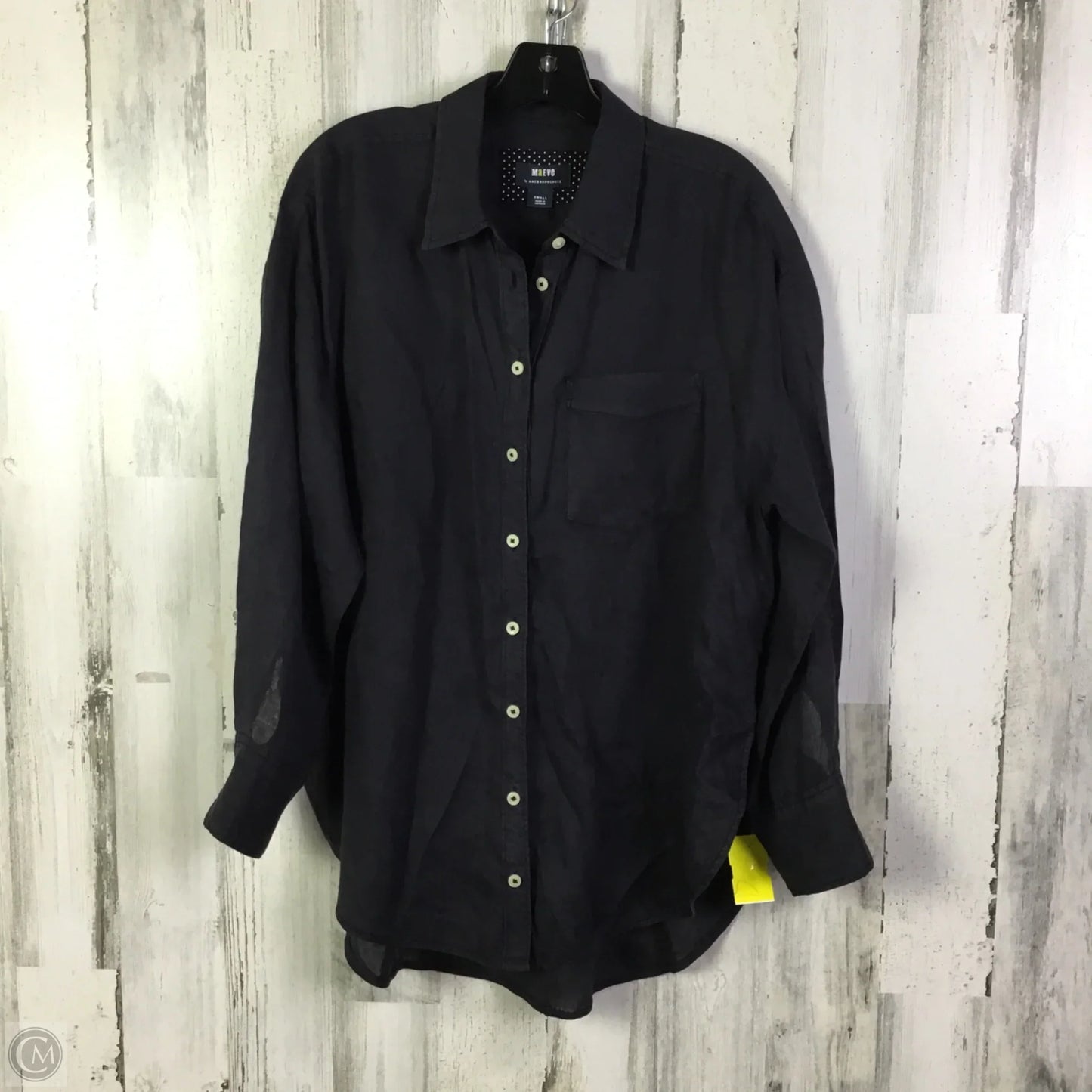 Blouse Long Sleeve By Maeve In Black, Size: S