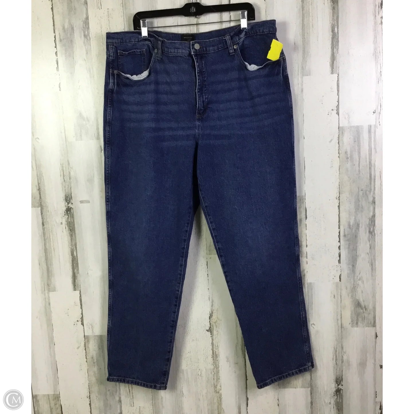 Jeans Straight By Banana Republic In Blue Denim, Size: 20
