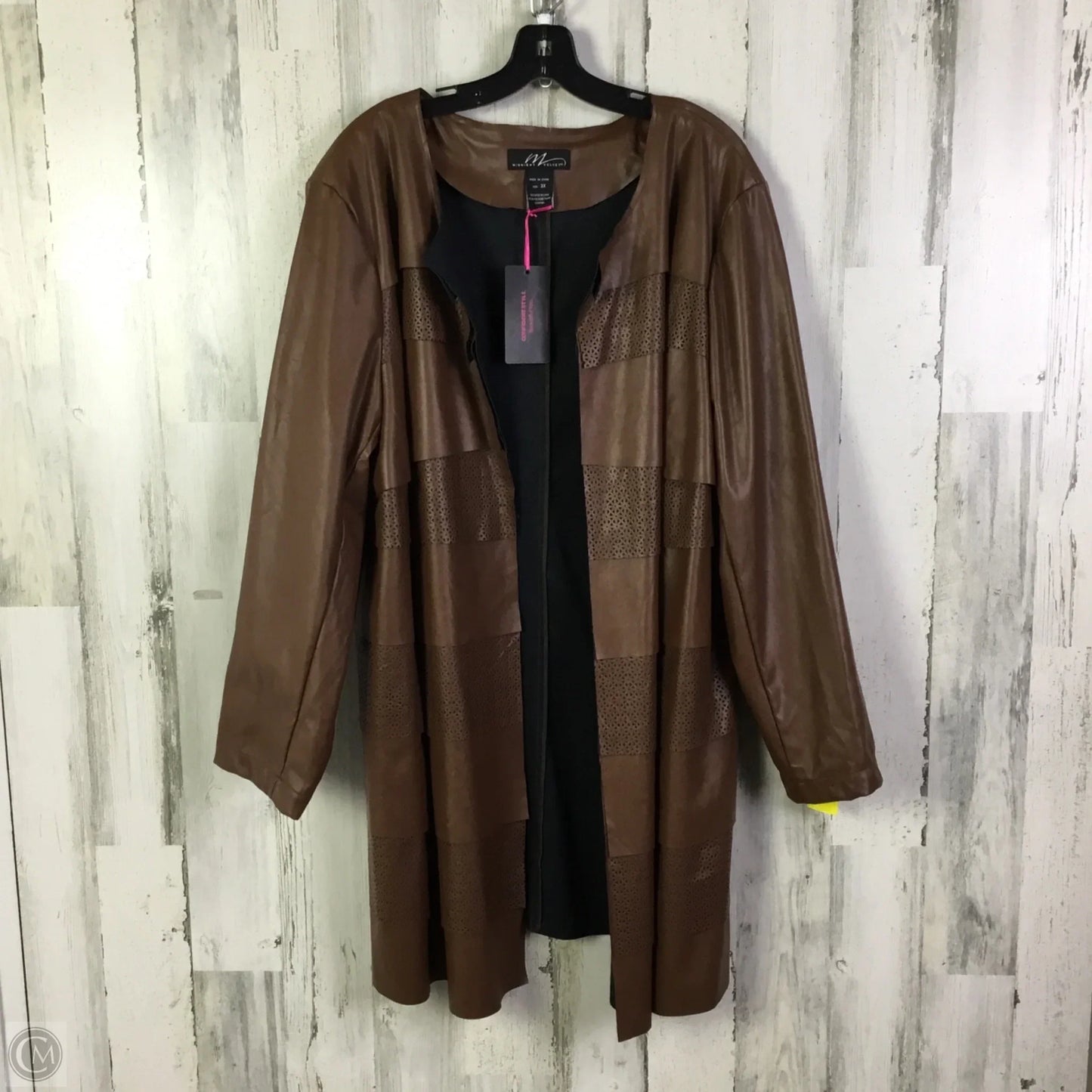 Cardigan By Clothes Mentor In Brown, Size: 3x