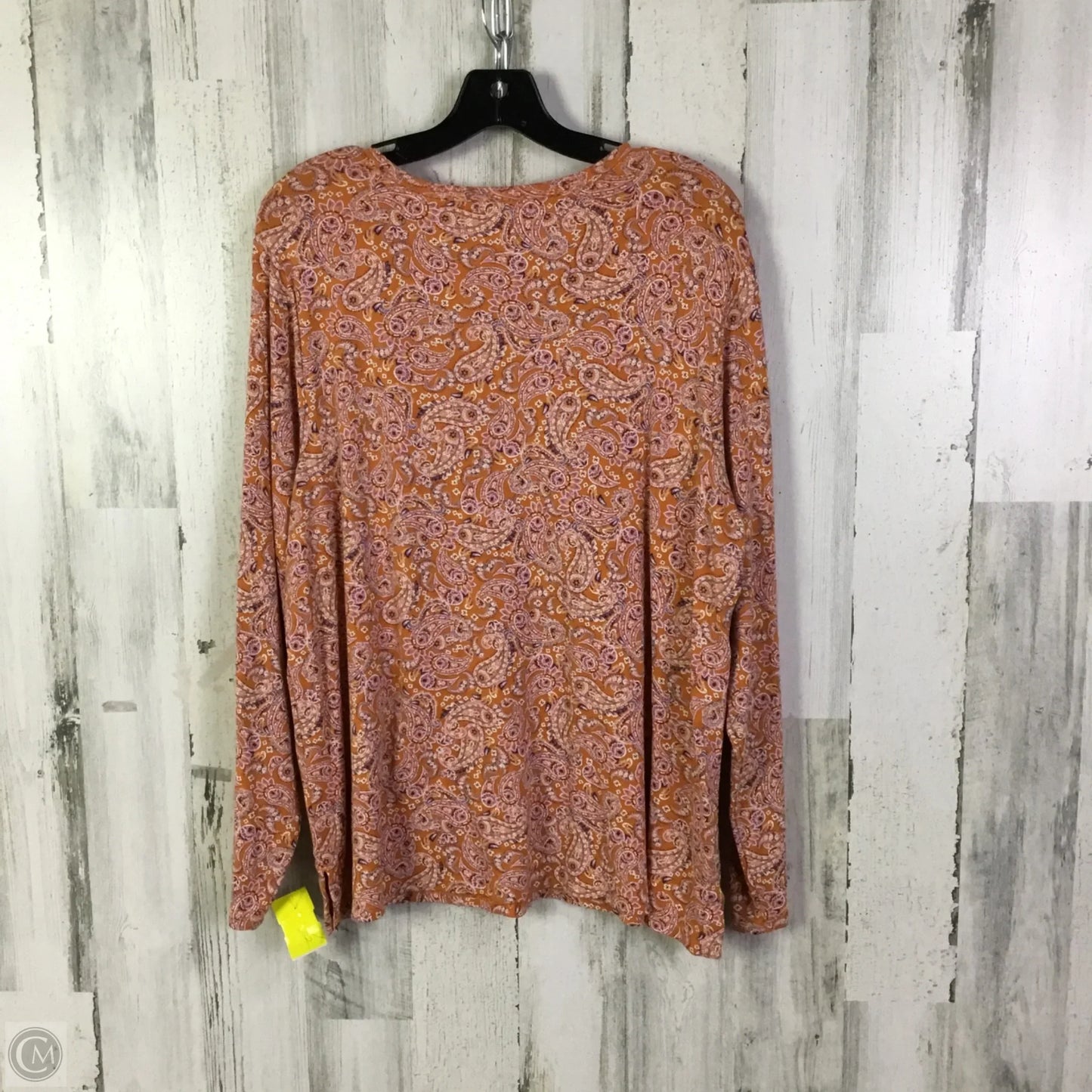 Top Long Sleeve Basic By J. Jill In Orange, Size: 2x
